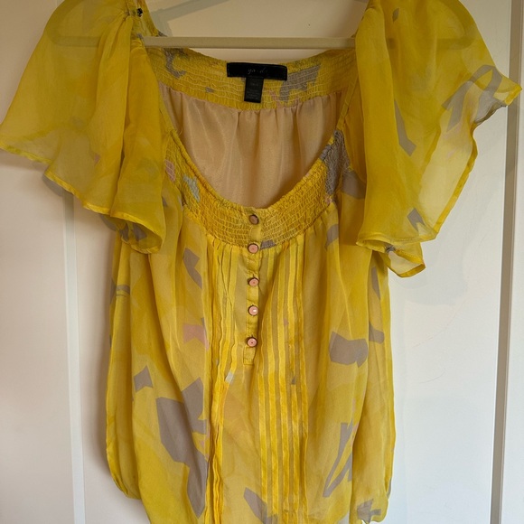 Yellow Sheer Women's Top - Picture 1 of 2